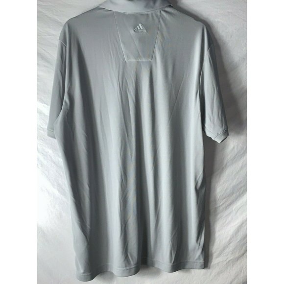 Adidas ClimaCool Mens Golf Polo Shirt Size L Gray Turquoise Yellow Green Stripe - Picture 7 of 7